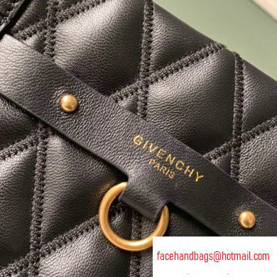 Givenchy Duo Shopper Tote Bag in Diamond Quilted Leather Black - Click Image to Close
