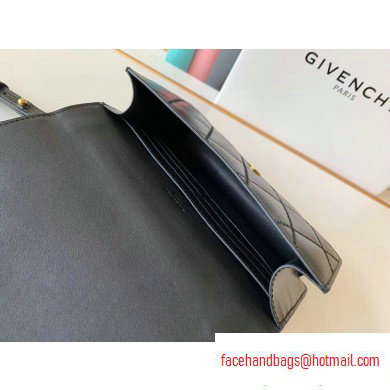 Givenchy Gv3 Strap Wallet in Diamond Quilted Leather Black