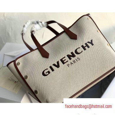 Givenchy Medium Bond Shopper Tote Bag in Beige Canvas 2020