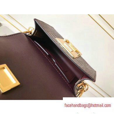 Givenchy Nano Eden Bag in Crocodile-effect Leather Burgundy