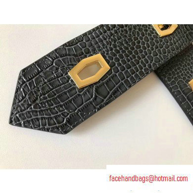 Givenchy Nano Eden Bag in Crocodile-effect Leather Gray