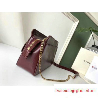 Givenchy Pocket Shoulder Bag in Diamond Quilted Leather Burgundy