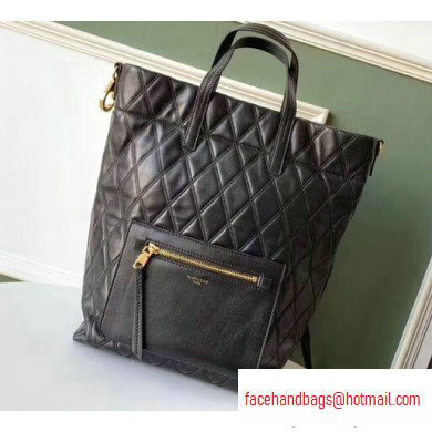 Givenchy Shopper Tote Backpack Bag in Diamond Quilted Leather Black - Click Image to Close