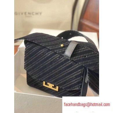 Givenchy Small Eden Messenger Bag in GIVENCHY 4G Velvet Black 2020