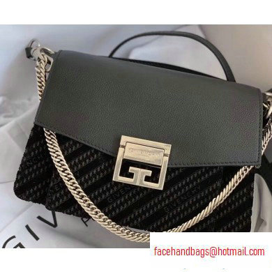 Givenchy Small GV3 Shoulder Bag in GIVENCHY 4G Velvet Black 2020