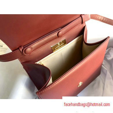 Givenchy Vintage Leather Shoulder Small Bag Burgundy