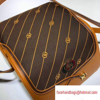 Gucci Canvas/Leather Rajah Shoulder Bag 537206 Cognac 2020