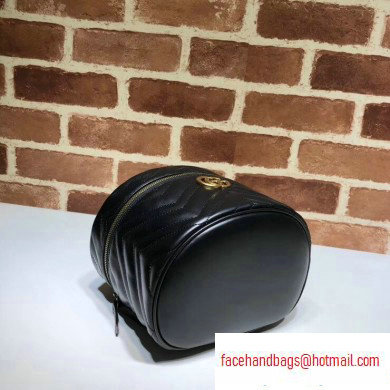 Gucci GG Marmont Leather Cosmetic Case Bag 611004 Black 2020 - Click Image to Close