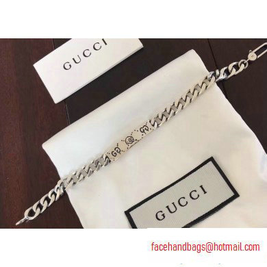 Gucci Guccighost Chain Bracelet In Silver 455321