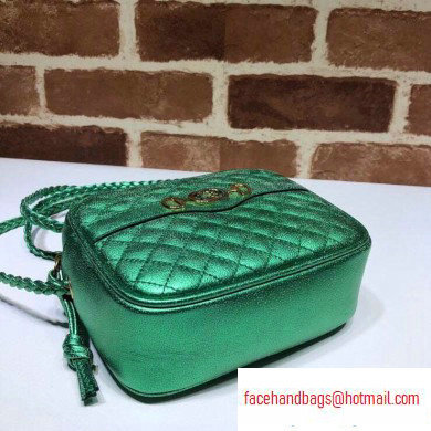 Gucci Laminated Leather Mini Shoulder Bag 534950 Green 2020