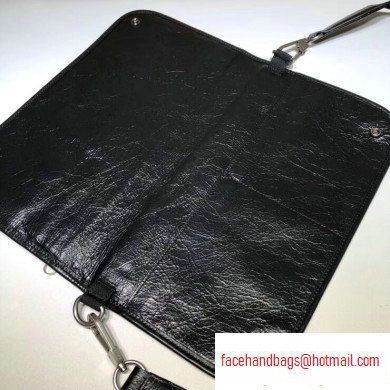 Gucci Medium Soft Leather Messenger Bag 575837 Black 2020 - Click Image to Close