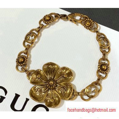 Gucci Metal Bracelet With Floral Detail 603534
