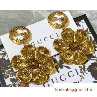 Gucci Metal Earrings With Floral Detail 603533