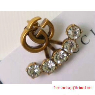 Gucci Single Crystal Double G Earring 605853