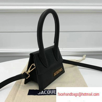 Jacquemus Grained Leather Le Chiquito Micro Bag Black - Click Image to Close