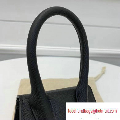 Jacquemus Grained Leather Le Chiquito Micro Bag Black