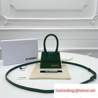 Jacquemus Grained Leather Le Chiquito Micro Bag Dark Green