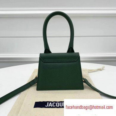 Jacquemus Grained Leather Le Chiquito Micro Bag Dark Green - Click Image to Close