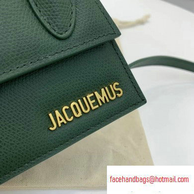 Jacquemus Grained Leather Le Chiquito Micro Bag Dark Green