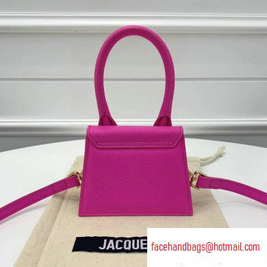 Jacquemus Grained Leather Le Chiquito Micro Bag Fuchsia - Click Image to Close