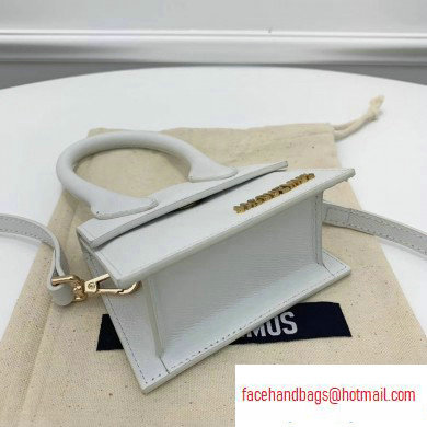 Jacquemus Grained Leather Le Chiquito Micro Bag White