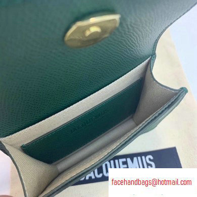 Jacquemus Leather La Ceinture Bello Belt Bag Dark Green - Click Image to Close