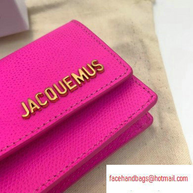 Jacquemus Leather La Ceinture Bello Belt Bag Fuchsia - Click Image to Close