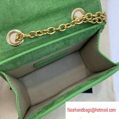 Jacquemus Leather Le Piccolo Micro Chain Bag Suede Green