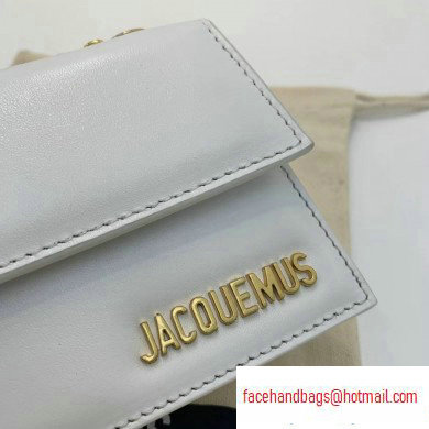 Jacquemus Leather Le Piccolo Micro Chain Bag White - Click Image to Close