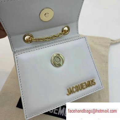 Jacquemus Leather Le Piccolo Micro Chain Bag White