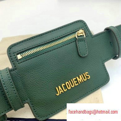 Jacquemus Leather Le Porte Ceinture Belt Dark Green