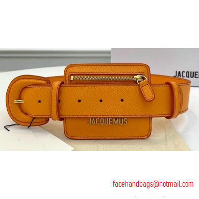 Jacquemus Leather Le Porte Ceinture Belt Orange - Click Image to Close
