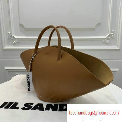 Jil Sander Large Sombrero Tote Bag Brown - Click Image to Close