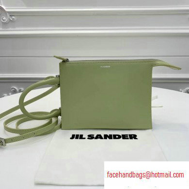 Jil Sander Tootie Leather Crossbody and Clutch Bag Green