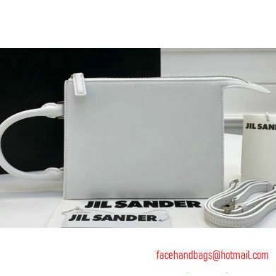 Jil Sander Tootie Leather Crossbody and Clutch Bag White