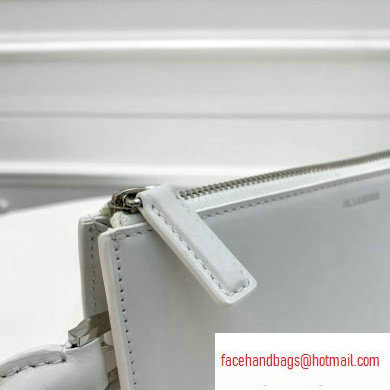 Jil Sander Tootie Leather Crossbody and Clutch Bag White