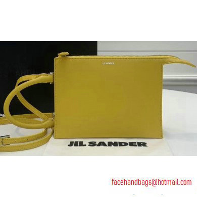 Jil Sander Tootie Leather Crossbody and Clutch Bag Yellow - Click Image to Close
