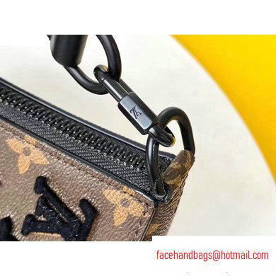 Louis Vuitton Monogram Canvas Triangle Shaped Messenger Bag M54330 Flocking Black 2020