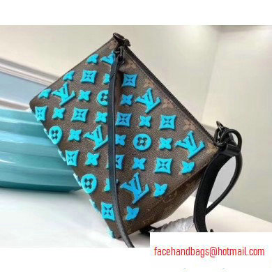 Louis Vuitton Monogram Canvas Triangle Shaped Messenger Bag M54330 Flocking Blue 2020 - Click Image to Close