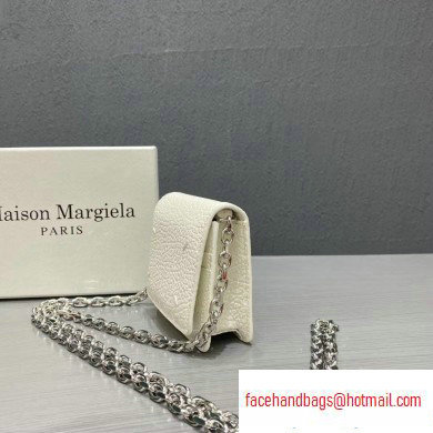 Maison Margiela Leather Chain Wallet White - Click Image to Close