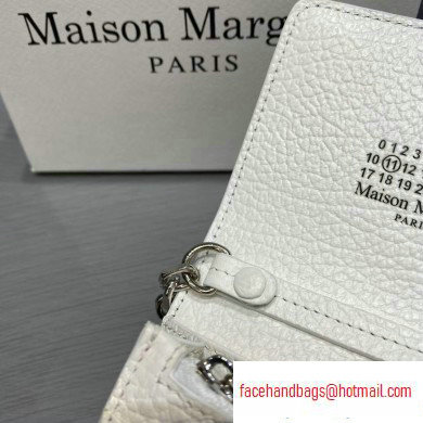 Maison Margiela Leather Chain Wallet White