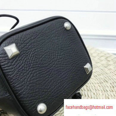 Maison Margiela Textured Leather 5AC Bucket Bag Black