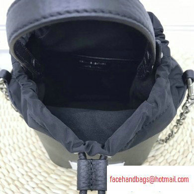 Maison Margiela Textured Leather 5AC Bucket Bag Black