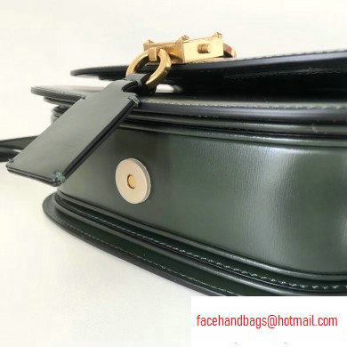 Valentino Small VLocker Leather Saddle Bag Green 2020 - Click Image to Close