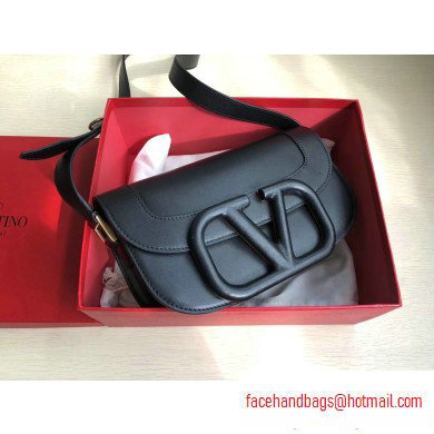 Valentino Supervee Calfskin Crossbody Large Bag Black 2020
