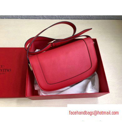 Valentino Supervee Calfskin Crossbody Large Bag Red/Gold 2020 - Click Image to Close