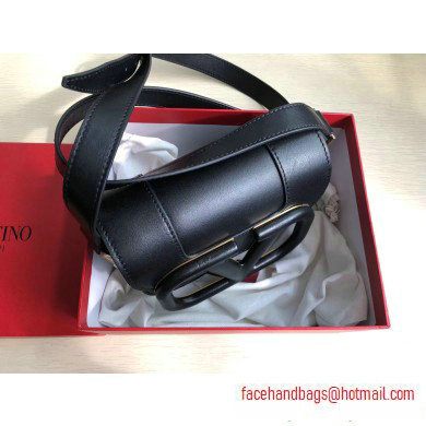 Valentino Supervee Calfskin Crossbody Small Bag Black 2020 - Click Image to Close