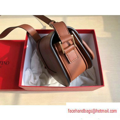 Valentino Supervee Calfskin Crossbody Small Bag Brown 2020 - Click Image to Close
