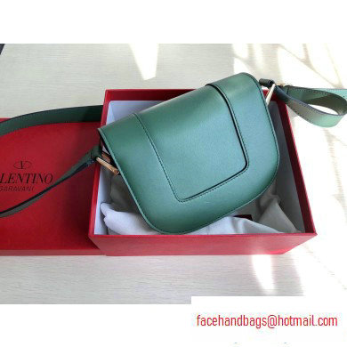 Valentino Supervee Calfskin Crossbody Small Bag Green/Gold 2020