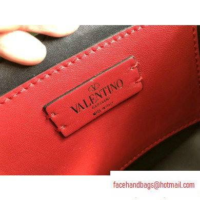 Valentino Supervee Calfskin Crossbody Small Bag Green/Gold 2020 - Click Image to Close
